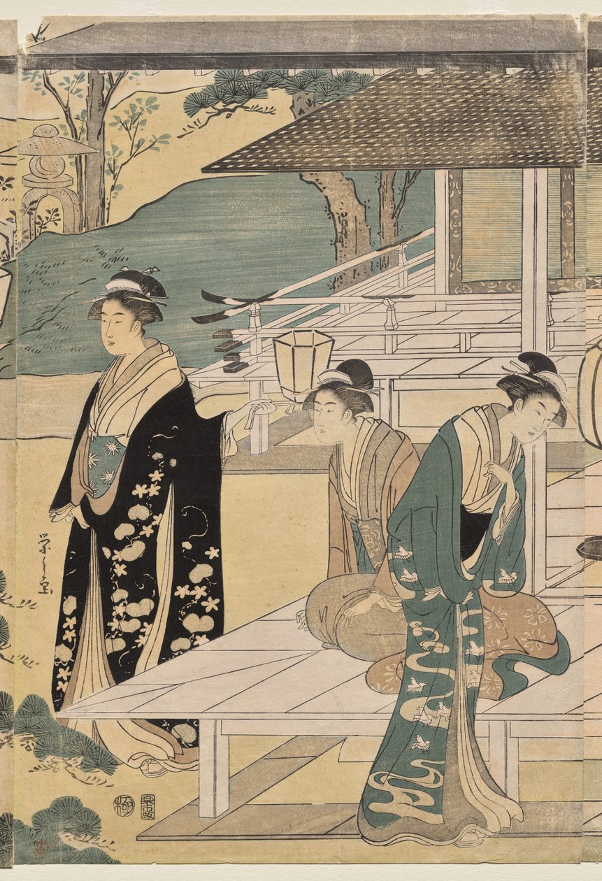 Matsukaze-luku Genjin tarinasta (sarjasta The Tale of Genji elegantissa modernissa mekossa) tekijältä Chobunsai Eishi