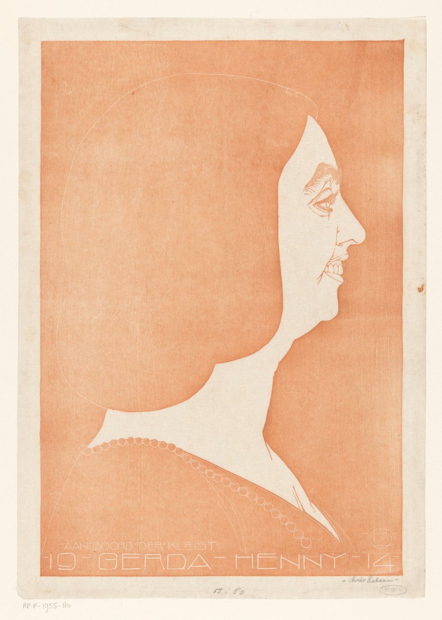 Gerda Hennyn muotokuva tekijältä Chris Lebeau (signed by artist)