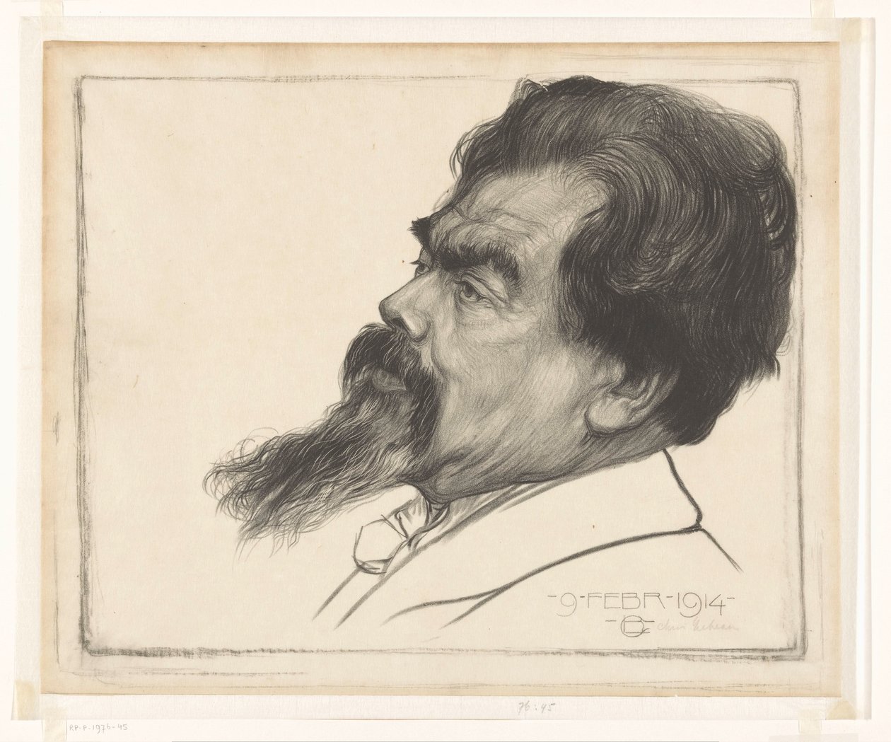 Jan Tooropin muotokuva tekijältä Chris Lebeau (signed by artist)