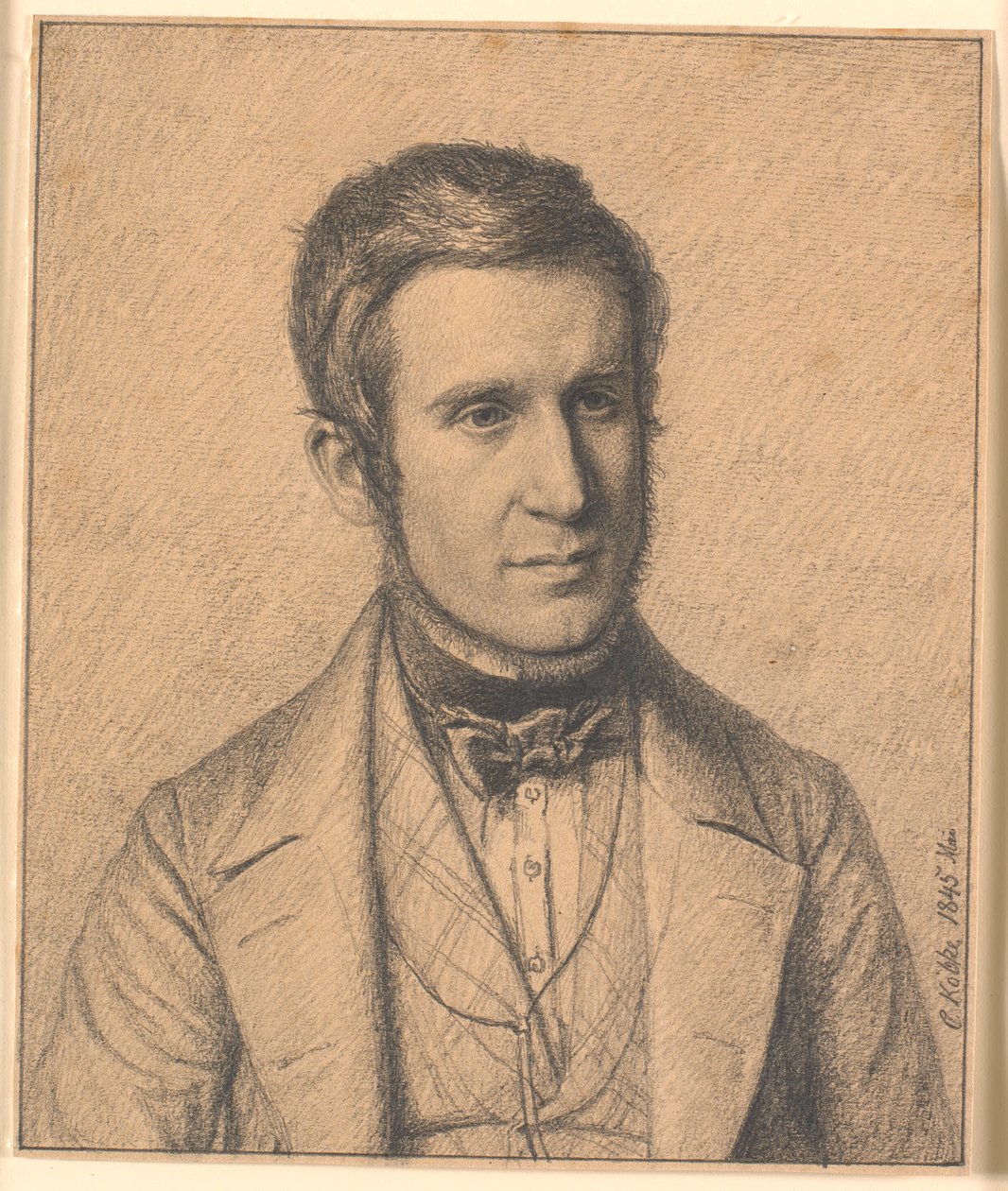 Muotokuva taiteilijan vaimon veljestä Christen Christensen Købkestä (1817-1846) tekijältä Christen Købke