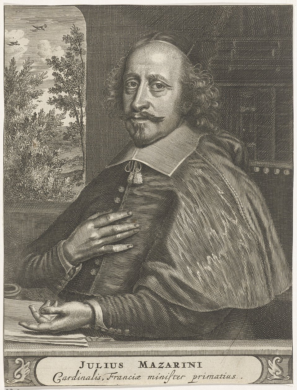 Kardinaali Mazarinin muotokuva, 1660-1670 tekijältä Christiaan Hagen