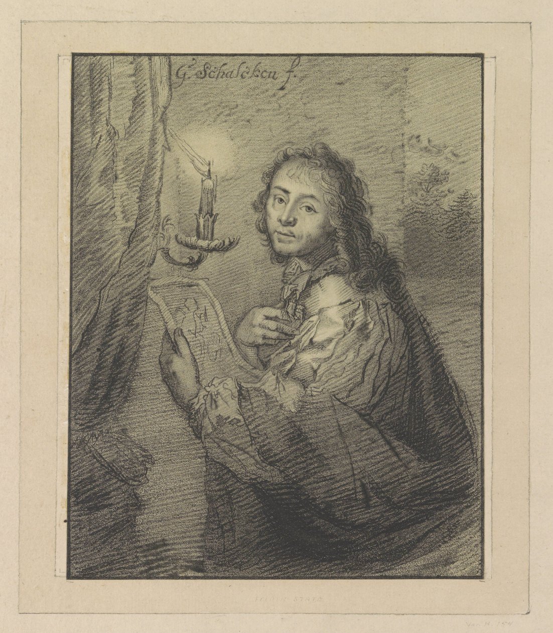 Godfried Schalckenin muotokuva kynttilänvalossa tekijältä Christiaan Josi