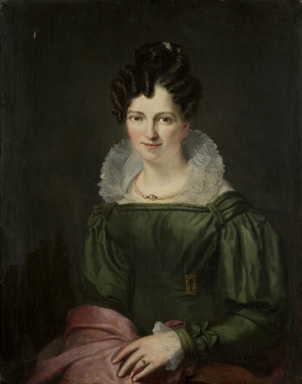 Anthonie van der Houtin vaimon Maria Christina Nijssenin muotokuva tekijältä Christiaan Julius Lodewijk Portman (signed by artist)