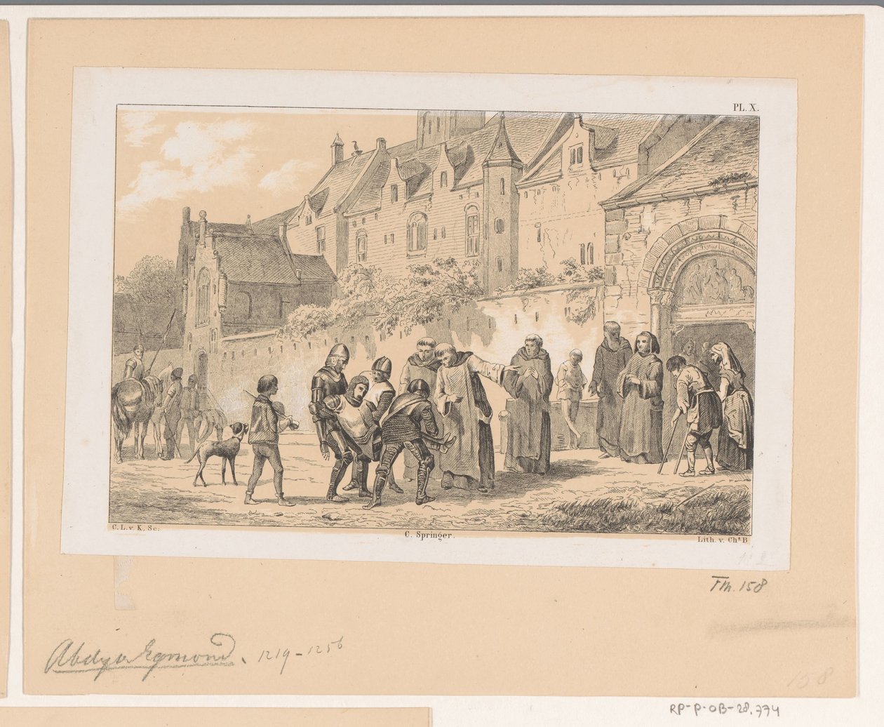 Egmond Abbey, 1200-luku tekijältä Christiaan Lodewijk van Kesteren