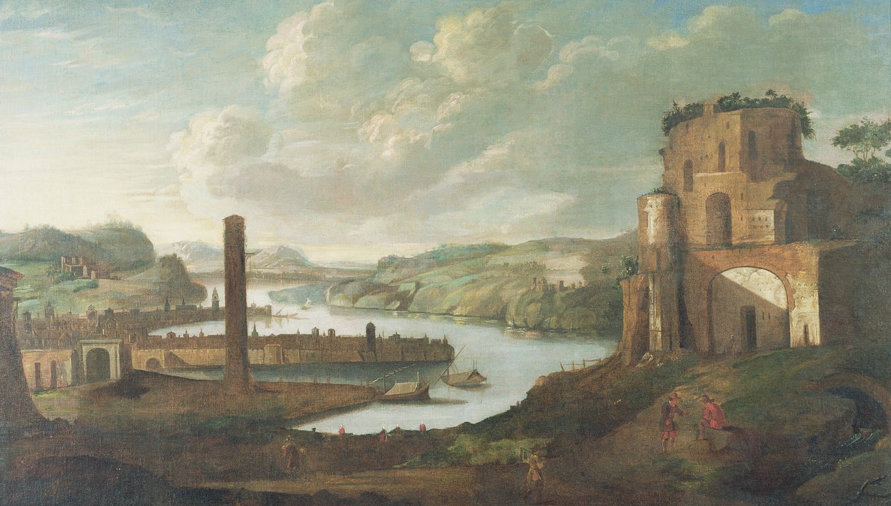 Port Scene tekijältä Christian Georg Schutz