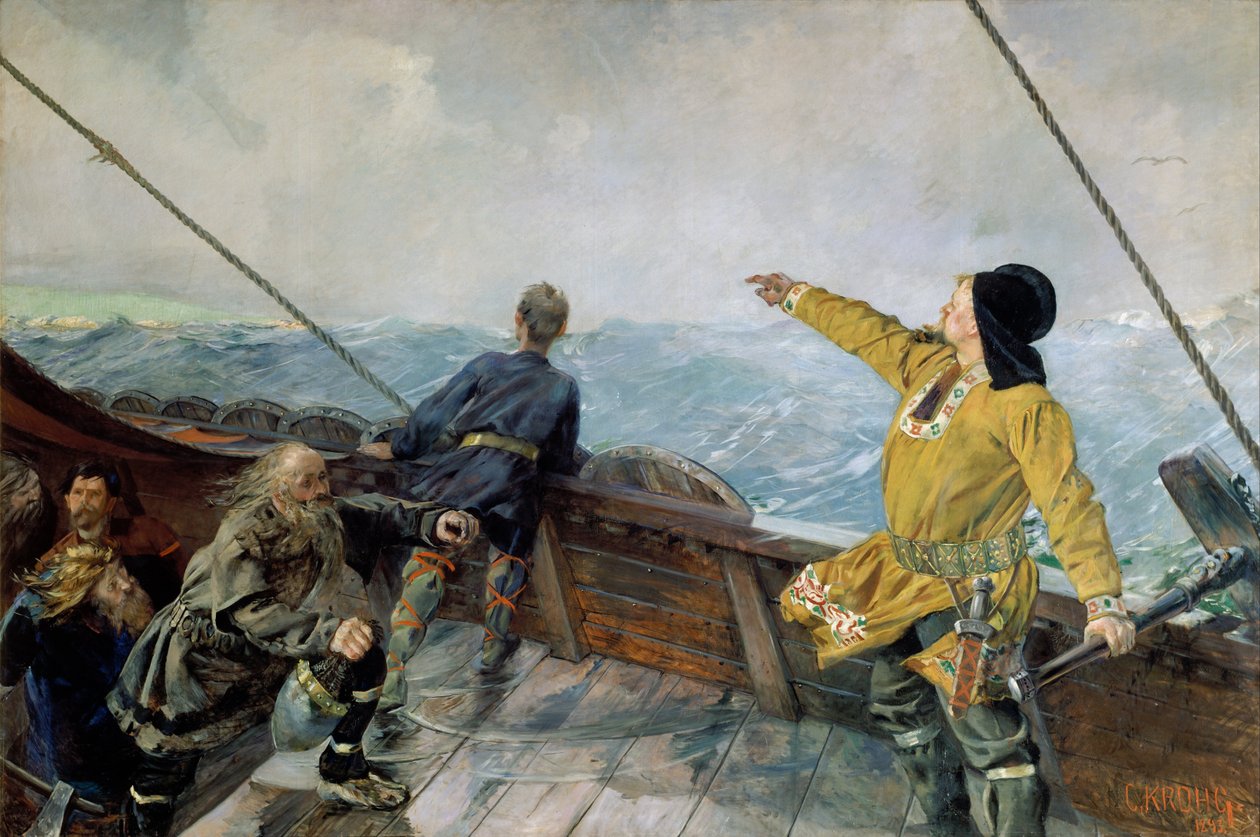 Leiv Eirikson tutkii Amerikkaa tekijältä Christian Krohg