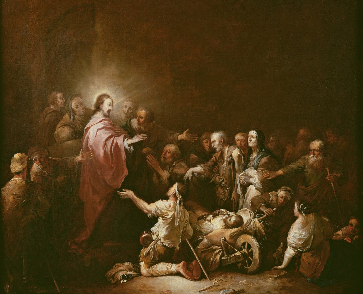 Jeesus siunaa sairaita tekijältä Christian Wilhelm Ernst Dietrich