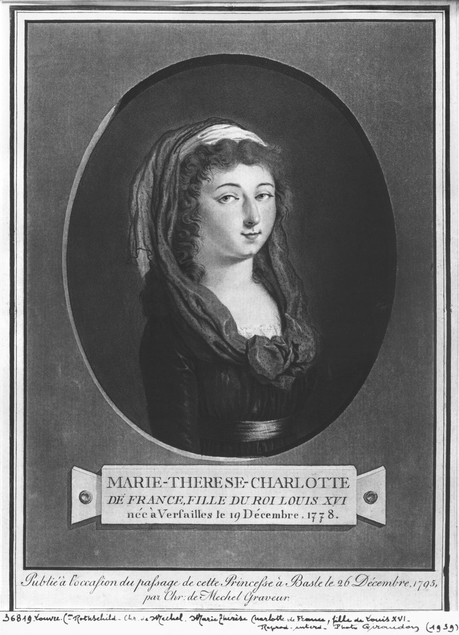 Marie-Therese-Charlotte de France (1778-1851) 17-vuotias tekijältä Christian von Mechel