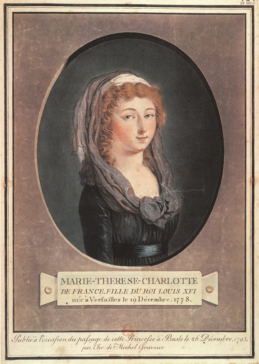 Marie-Therese-Charlotte de France (1778-1851) 17-vuotias tekijältä Christian von Mechel