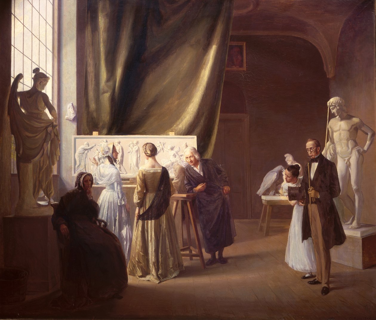 Bertel Thorvaldsenin (1770-1844) studio 1899 (öljy kankaalle) tekijältä Christian Bang