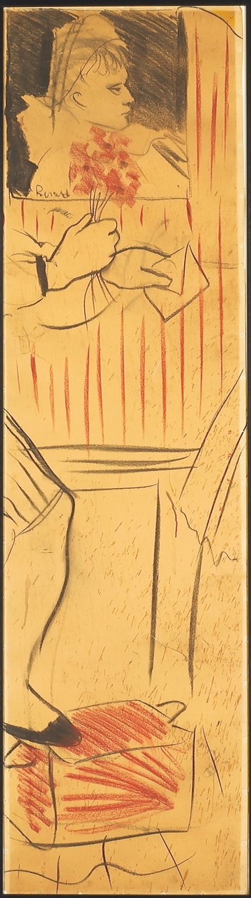 Triptyykki (piirustus ystävien kohtauksesta) (kynä paperille) (katso myös 742028-30) tekijältä Christian Bérard