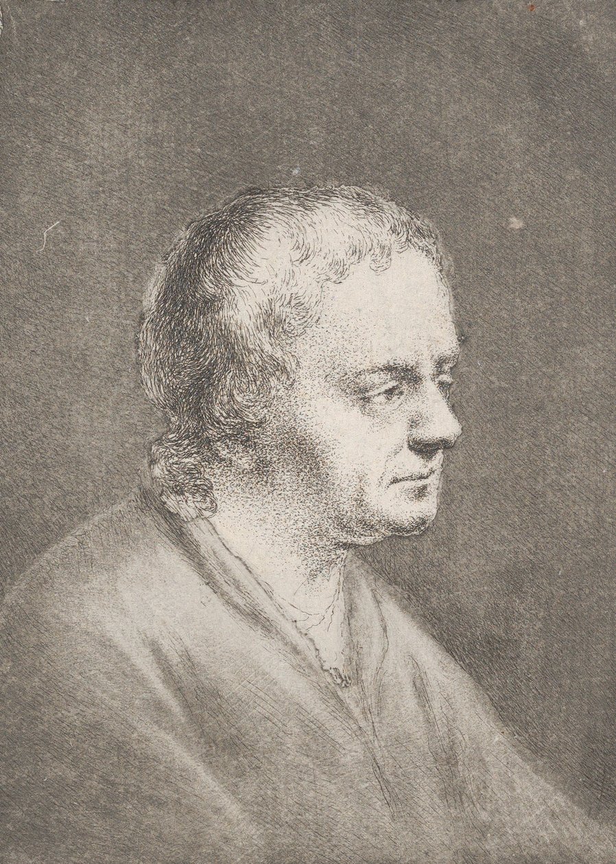 Muotokuva Christian Bernhard Rodesta, taiteilijan isästä, n. 1756. tekijältä Christian Bernhard Rode