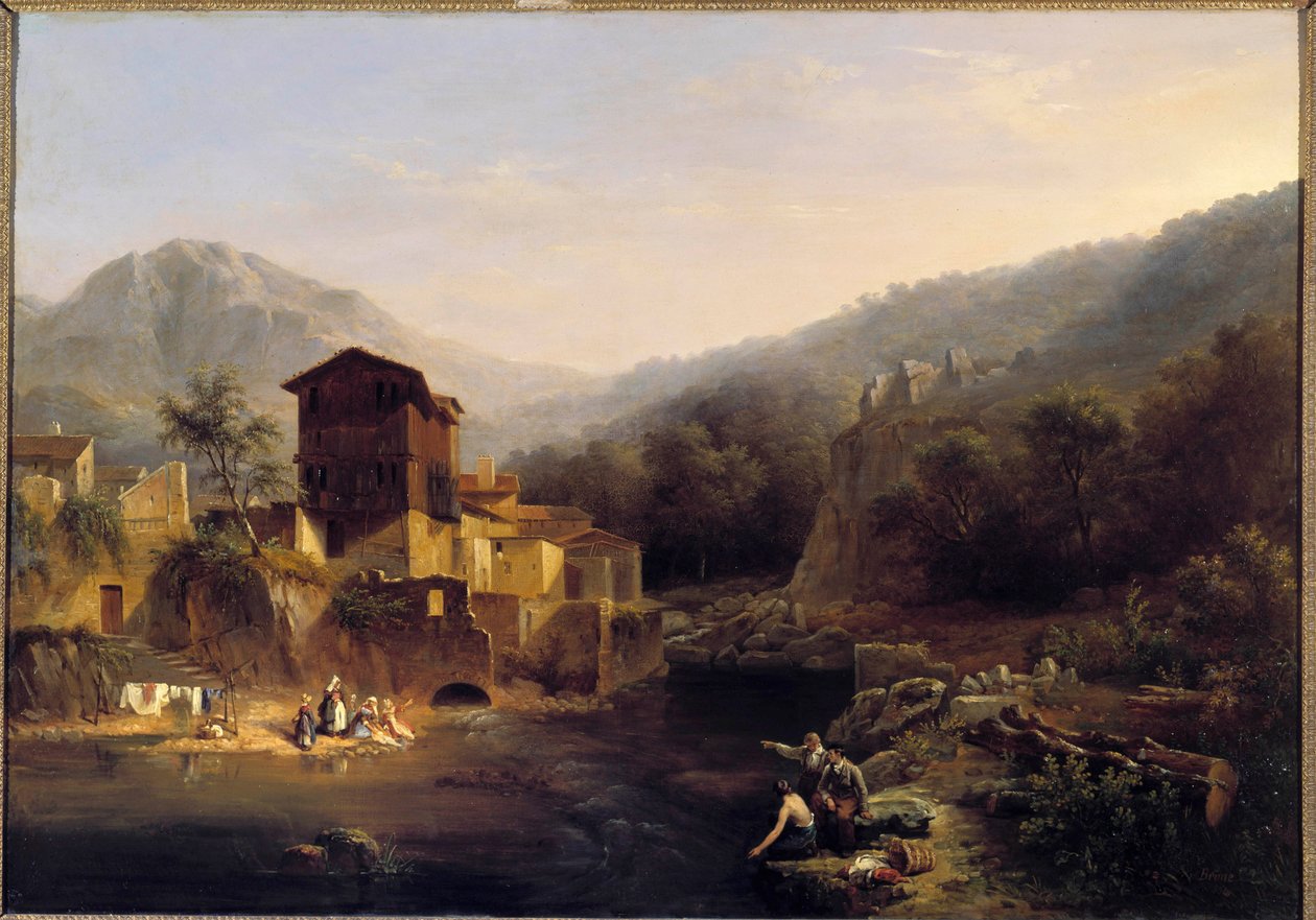 Christian Brunen (1793-1849) Vuoristomaisemamaalaus 1834 Orleans, Kuvataidemuseo tekijältä Christian Brune