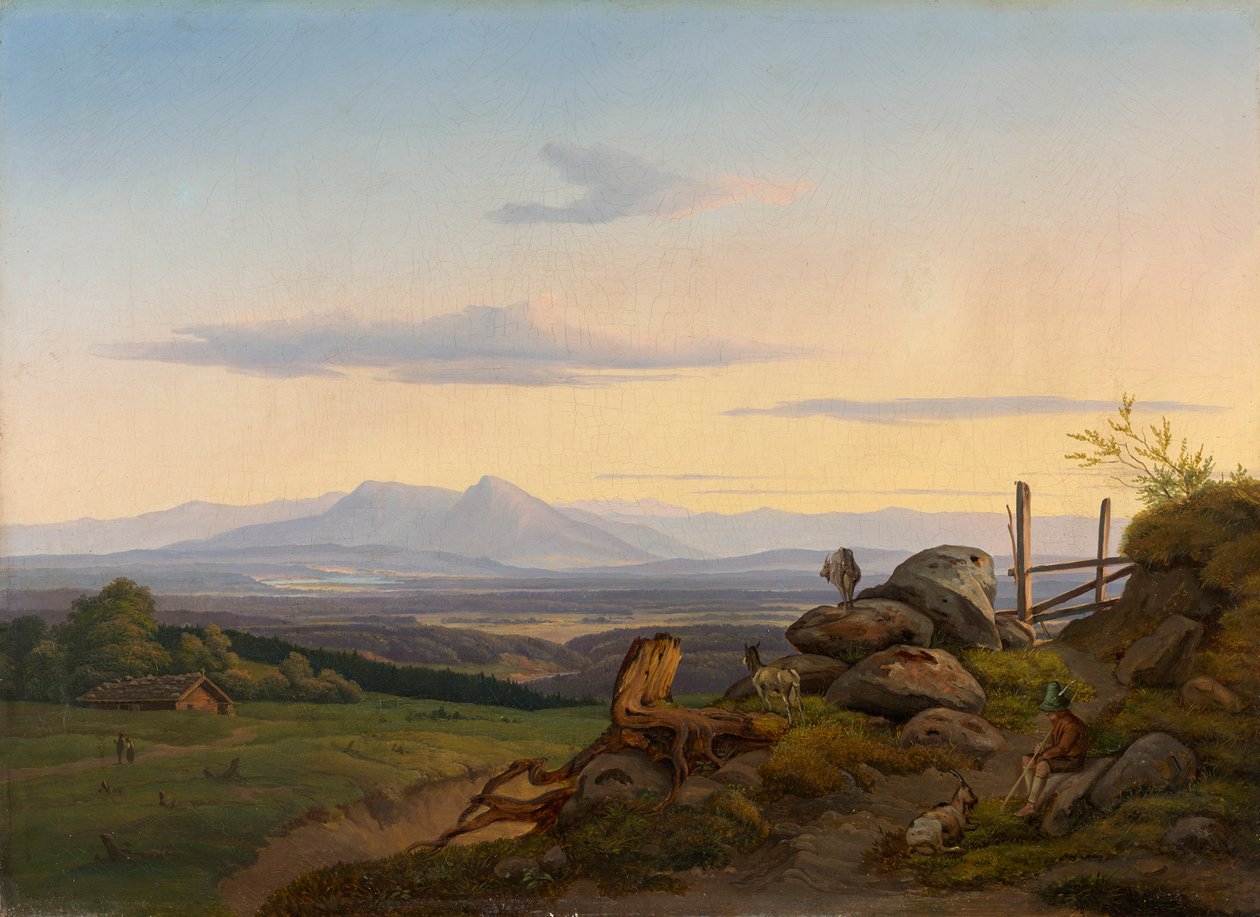Näkymä Werdenfelser Landille tekijältä Christian Ernst Bernhard Morgenstern