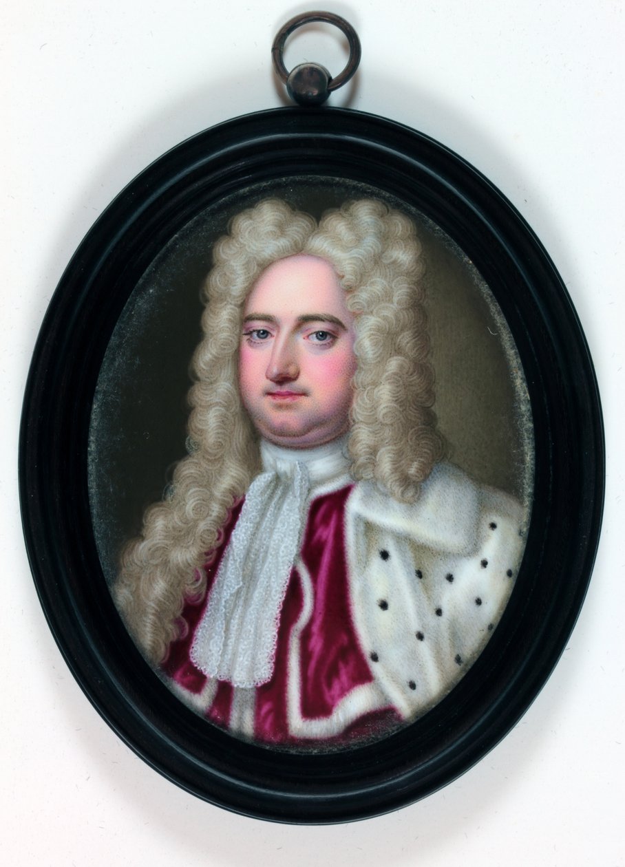 Edward Harley, 2. Earl of Oxford ja Mortimer (emali) tekijältä Christian Friedrich (attr.to) Zincke