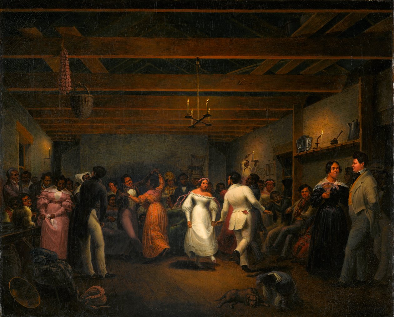 Kitchen Ball White Sulphur Springsissä, Virginiassa, 1838 tekijältä Christian Friedrich Mayr