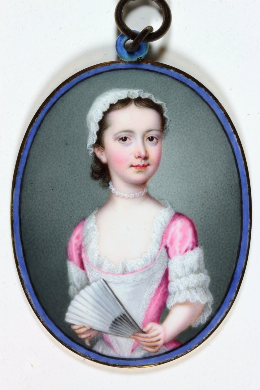 Lady Henrietta Cavendish Bentinck, myöhemmin Stamfordin kreivitär, 1741 (emali) tekijältä Christian Friedrich Zincke