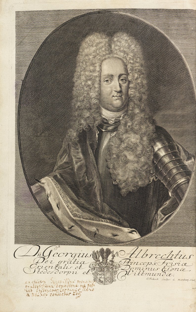 Itä-Frisian prinssi George Albertin muotokuva 1690-1734, 1720. tekijältä Christian Fritzsch
