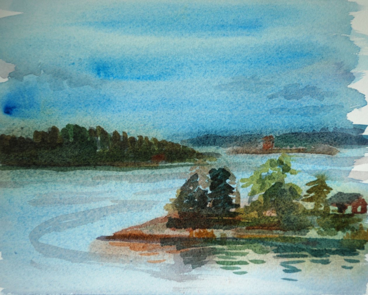 Saaristo 3, 2010 (akvarelli) tekijältä Christian Furr