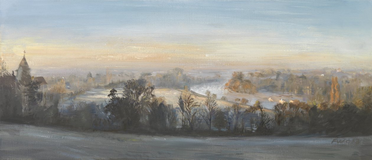 Sininen sunnuntai talviaamuna - Richmond Hill, 2013 (öljy kankaalle) tekijältä Christian Furr