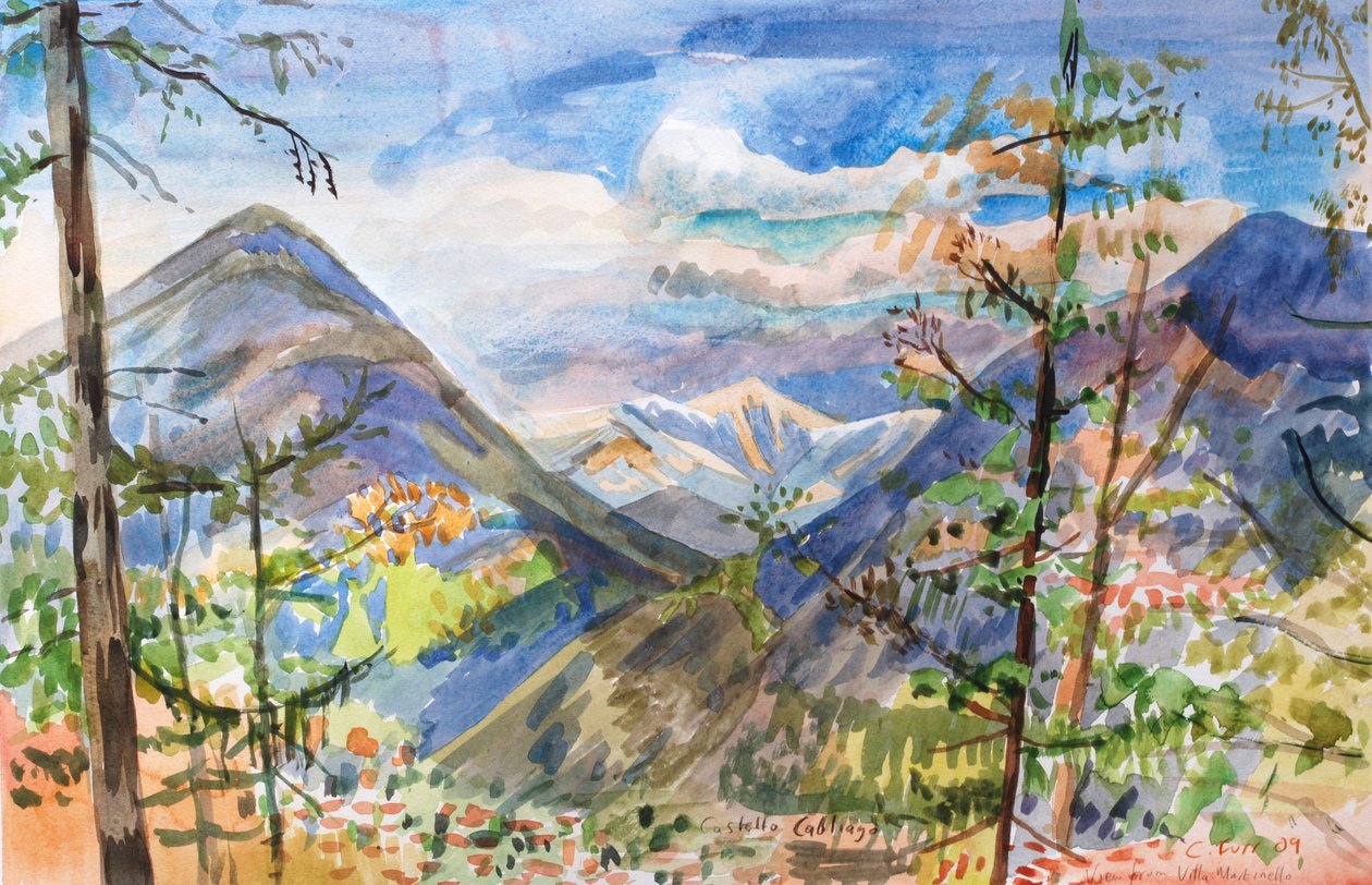 Castello Cabliago, 2009 (akvarelli) tekijältä Christian Furr