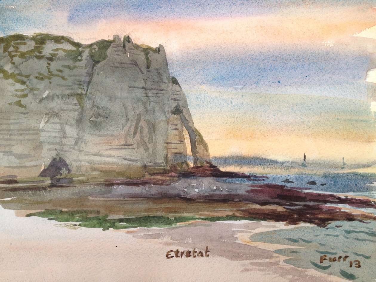 Etretat 6, 2013 (akvarelli) tekijältä Christian Furr