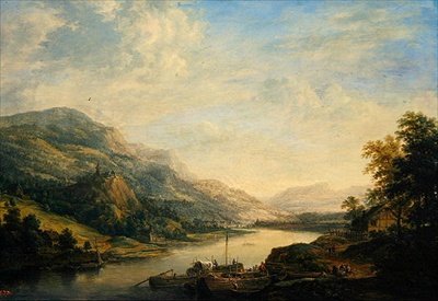 Main Region, Saksa, n. 1750 (öljy puulle) tekijältä Christian Georg the Elder Schuetz