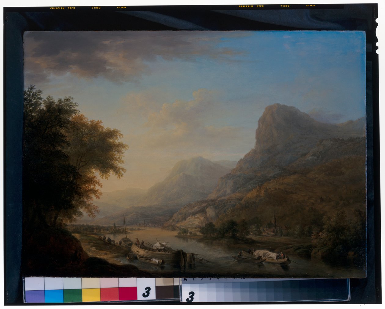 Vuoristoinen jokimaisema tekijältä Christian Georg the Elder Schuetz