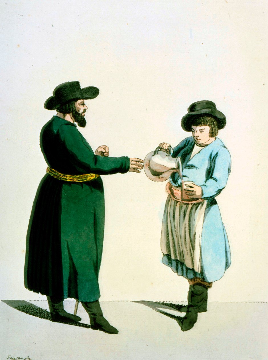 Kvassin myyjä, 1799. tekijältä Christian Gottfried Heinrich Geissler