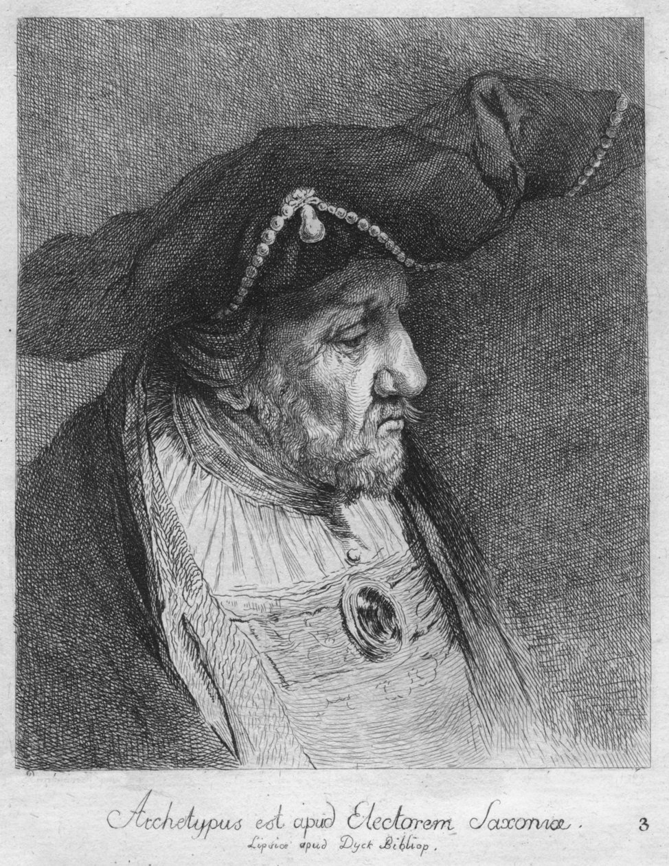 Hän on Saksin vaaliruhtinaskunnan arkkityyppi. Lipsice Duck Bibliopissa, 1769 tekijältä Christian Gottfried Schultze