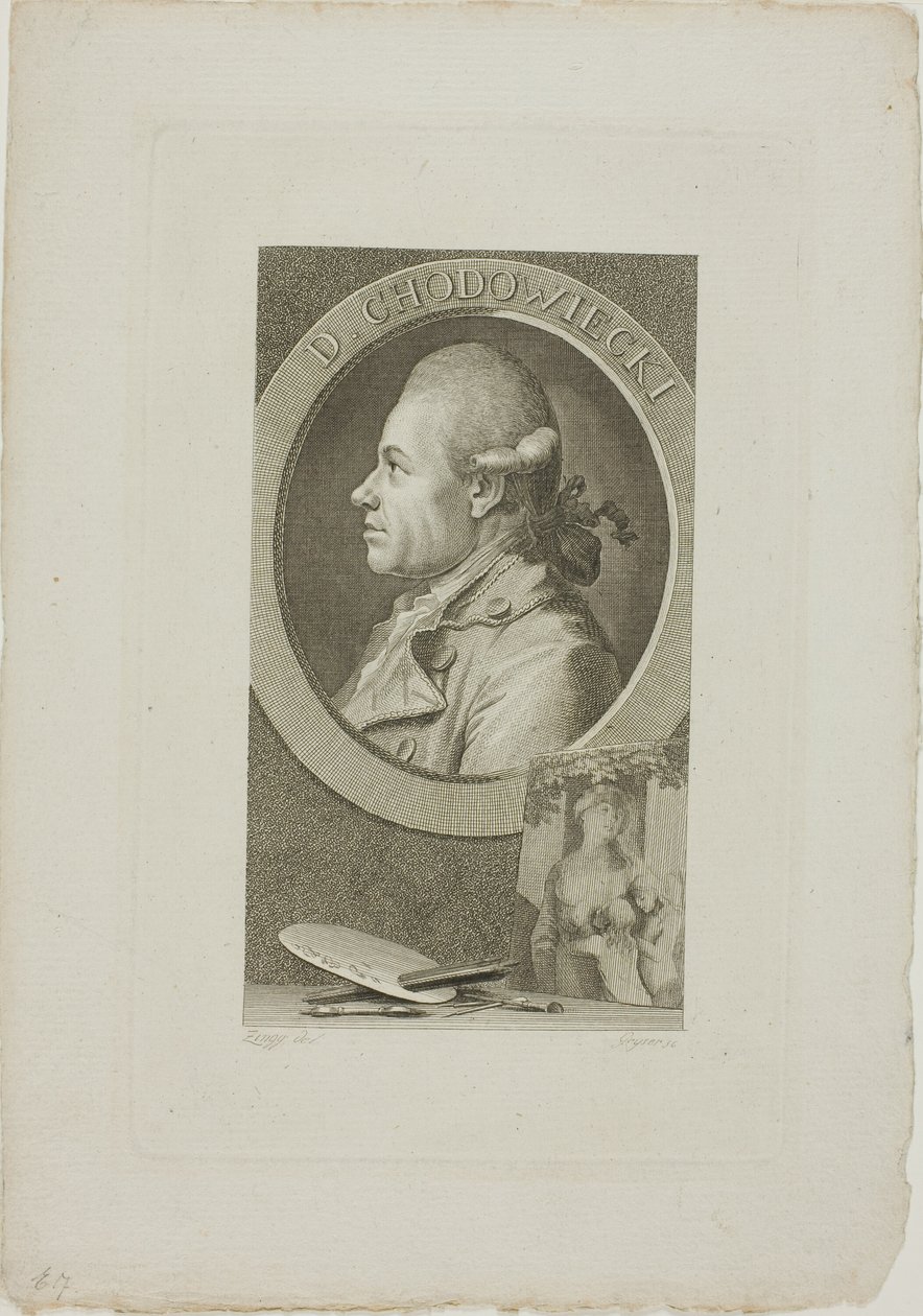 Daniel Chodowieckin muotokuva tekijältä Christian Gottlieb Geyser