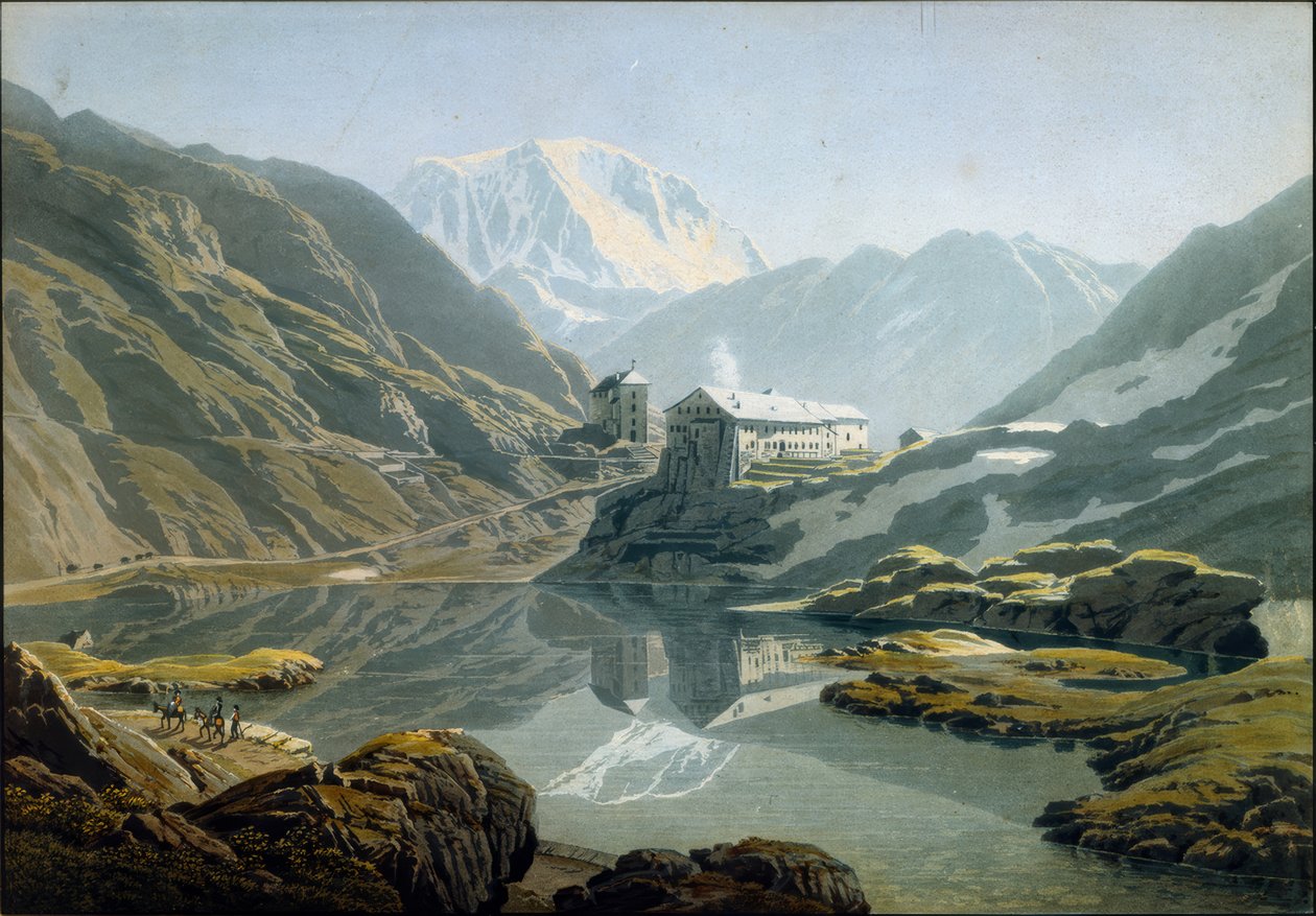 Hospice on the Great St Bernard Pass tekijältä Christian Gottlieb Théophile Steinlen