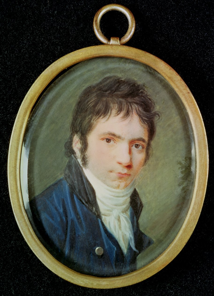 Pienoismuotokuva Ludwig Van Beethovenista (1770-1827), 1802 tekijältä Christian Hornemann