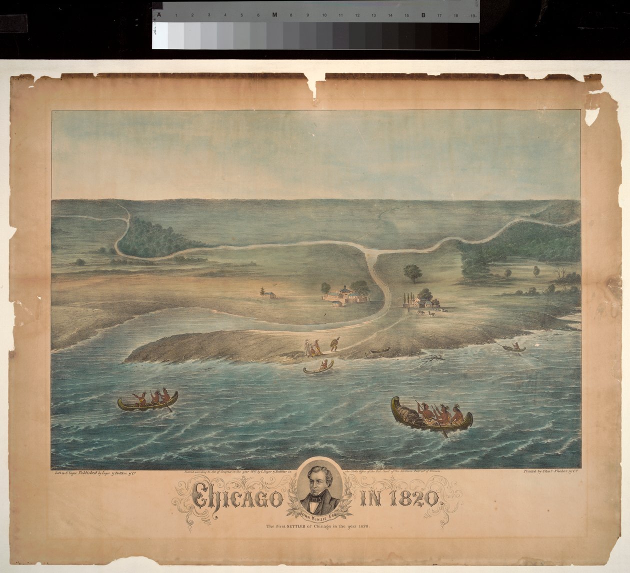 Chicagossa vuonna 1820, 1867 tekijältä Christian Inger