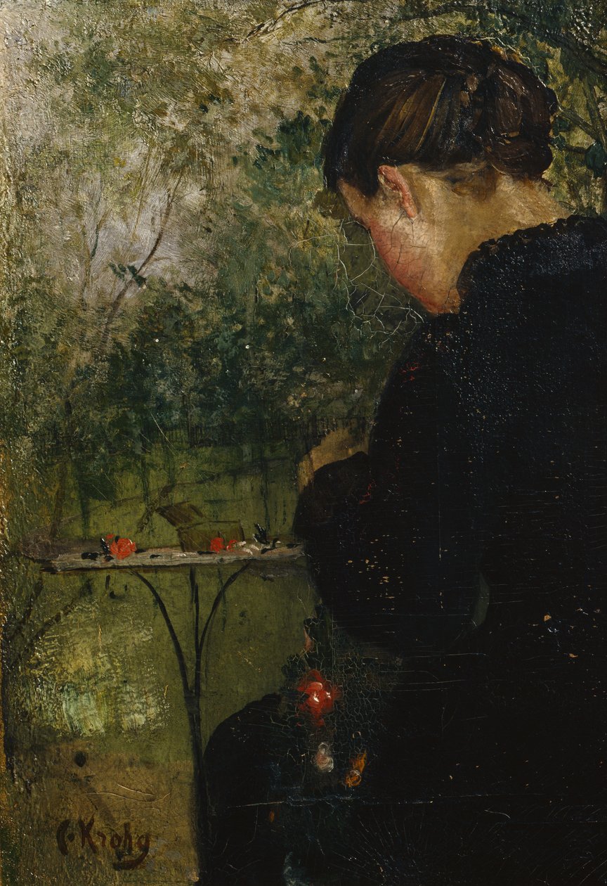 Amalie puutarhassa tekijältä Christian Krohg