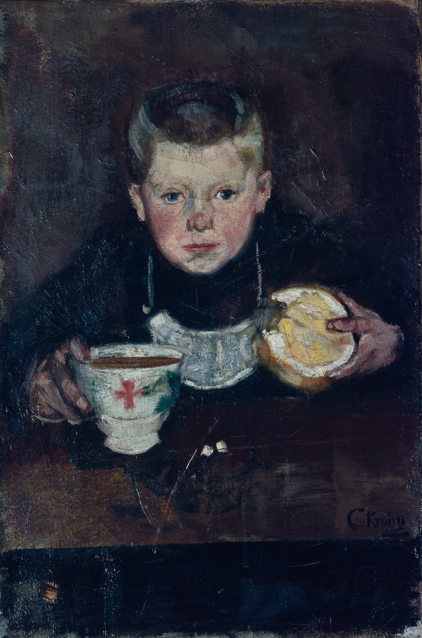 Errand poika juo kahvia tekijältä Christian Krohg