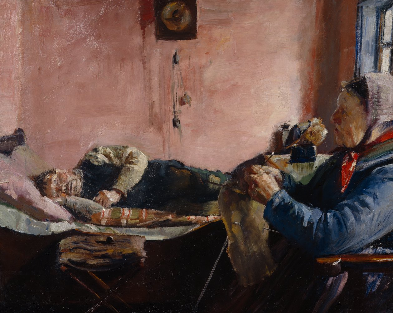 Skagenin kalastajatalon sisätilat tekijältä Christian Krohg