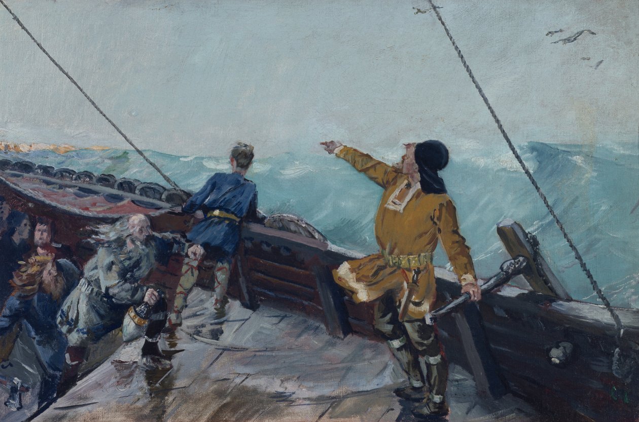 Leiv Eiriksson löytää Amerikan tekijältä Christian Krohg