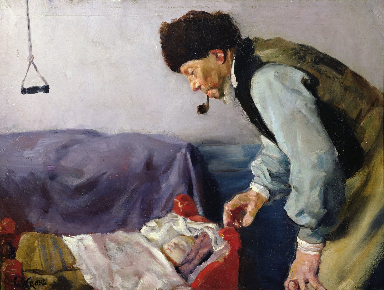 Niels Haihede ja pieni Sophus tekijältä Christian Krohg