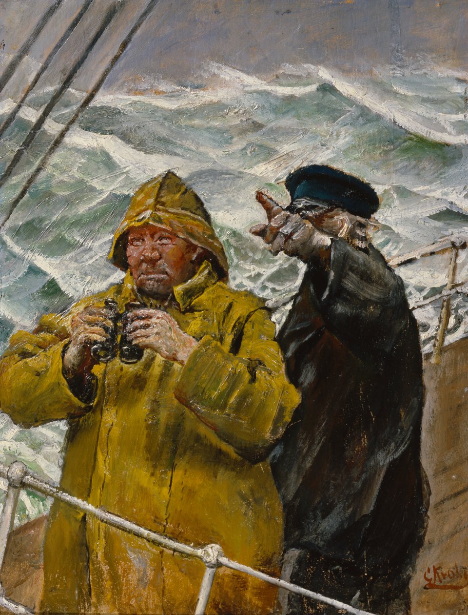 Kellossa (öljy kankaalle) tekijältä Christian Krohg