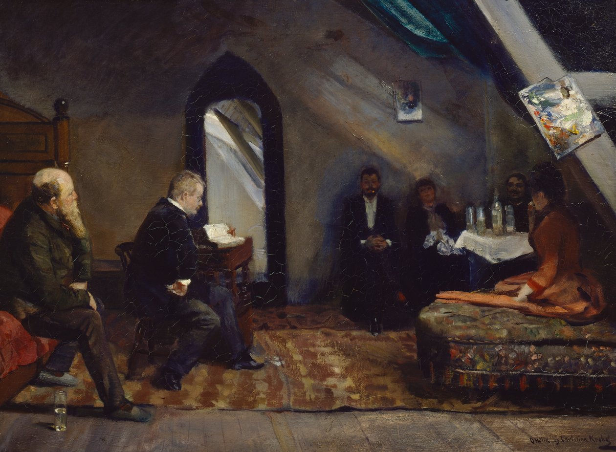 Lukeminen studiossa tekijältä Christian Krohg