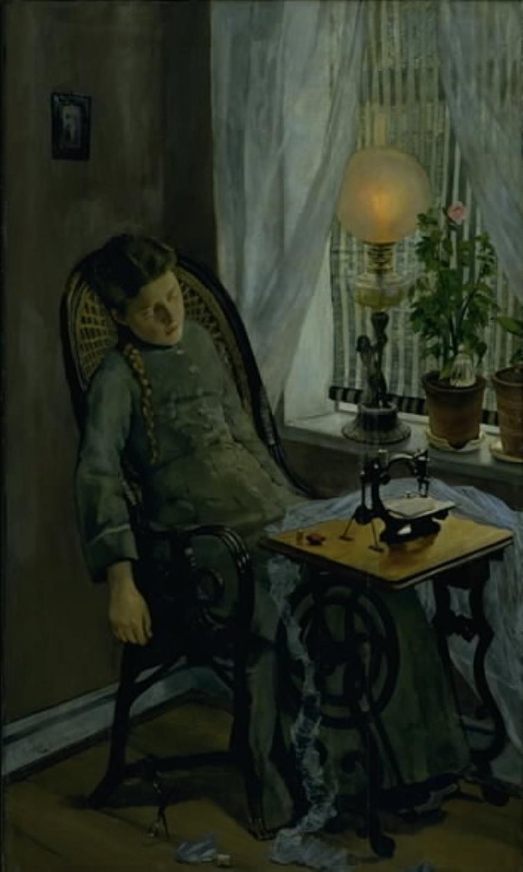 Ompelija tekijältä Christian Krohg
