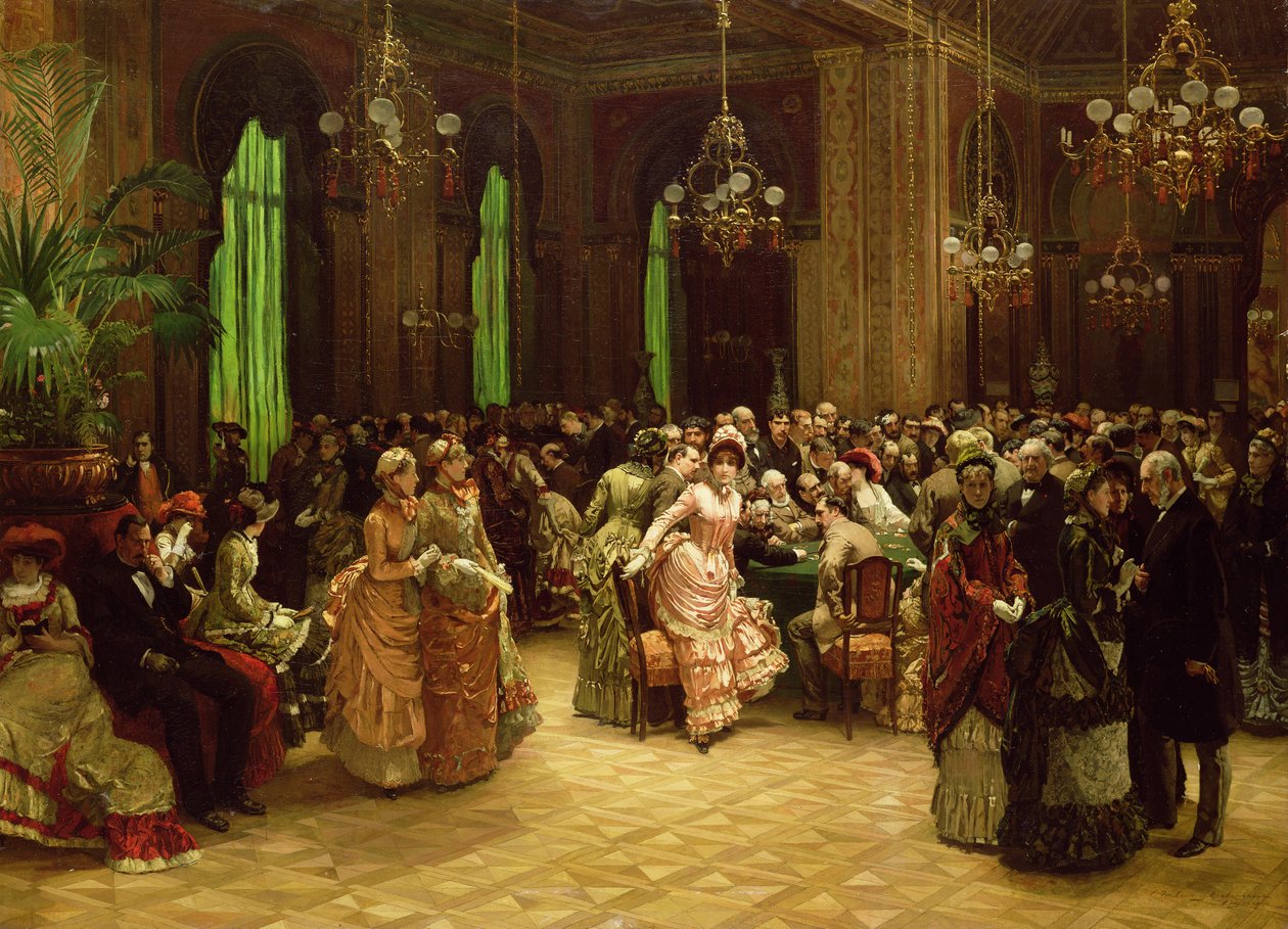 Kasino, Monte Carlo, 1884 tekijältä Christian Ludwig Bokelman