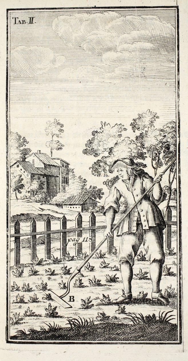 Puutarhuri Hoeing, pubi. Erfurt Thüringenissä, 1753-55 tekijältä Christian Reicharts