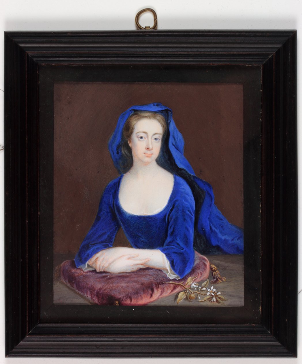 Lady Henrietta Cavendish Holles Harley (akvarelli norsunluulla) tekijältä Christian Richter