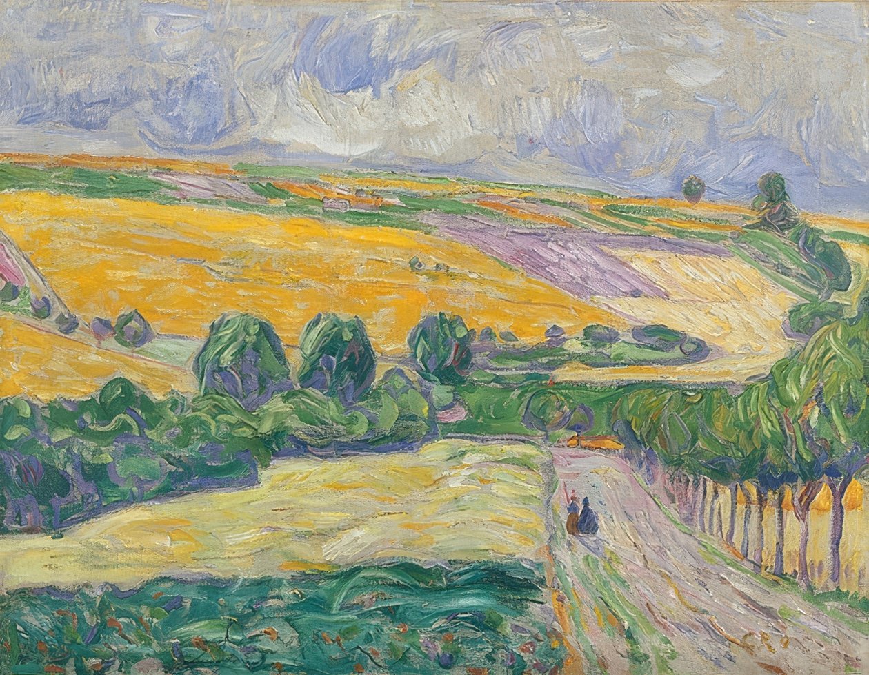 Maisema lähellä Oberweimaria. 1904 tekijältä Christian Rohlfs