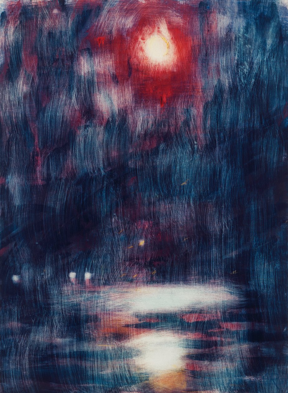 Moonlight Maggiore-järvellä; Mondschein am Lake Maggiore tekijältä Christian Rohlfs