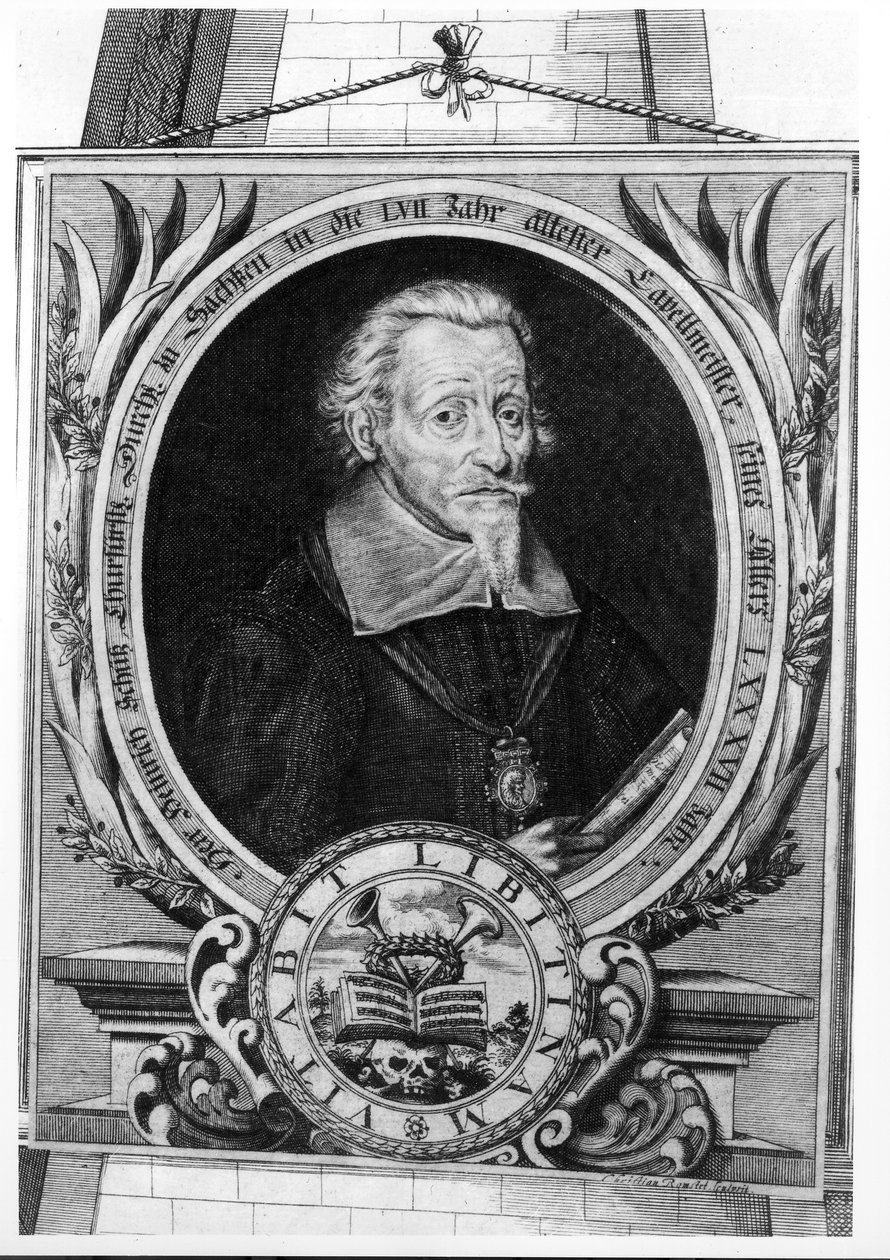 Muotokuva Heinrich Schutzista (1585-1672) tekijältä Christian Romstedt or Romstet