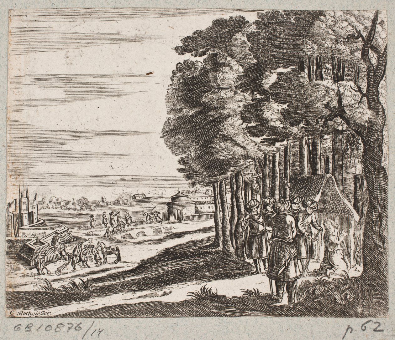 Kuvitus Adam Oleariukselle, "Persialainen Rosenthal, nerokas runoilija Schich Saadi […]", Schleswig 1660 tekijältä Christian Rothgiesser