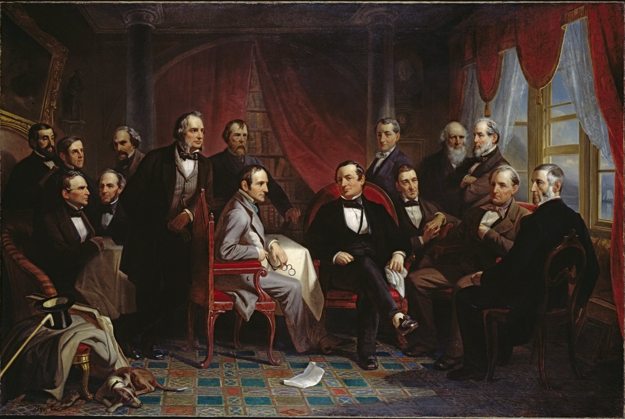 Washington Irving ja hänen kirjalliset ystävänsä Sunnysidessa tekijältä Christian Schussele